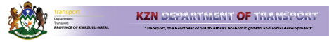 Department of Transport - KZN's banner