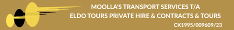 Moolla's Transport Services C.C. t/a Eldo Tours / Eldo Private Hire's banner