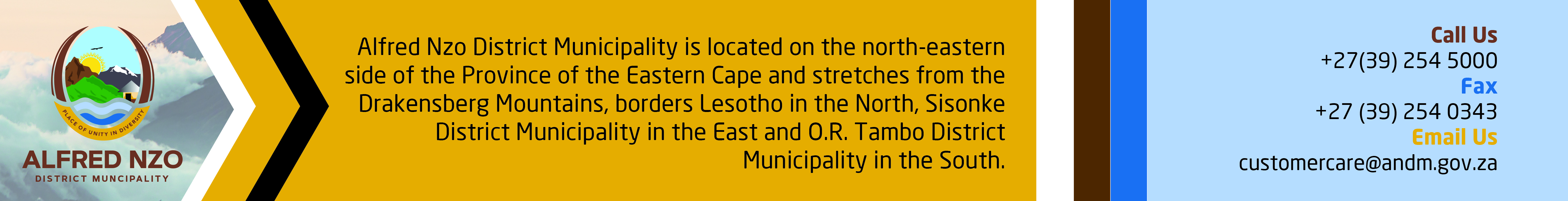 Alfred Nzo District Municipality - South Africa's banner