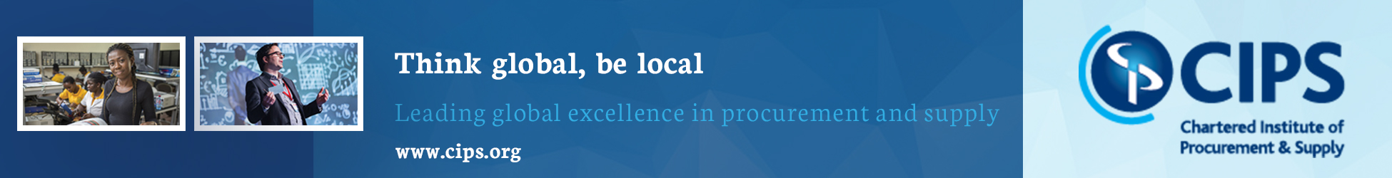 Chartered institute of Procurement and supply (CIPS's banner