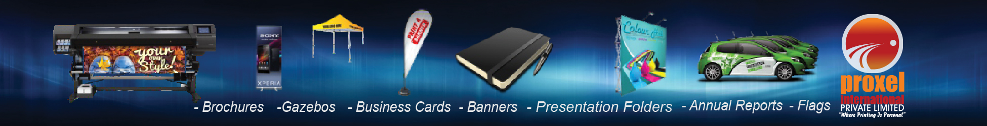 Proxel International Printers's banner