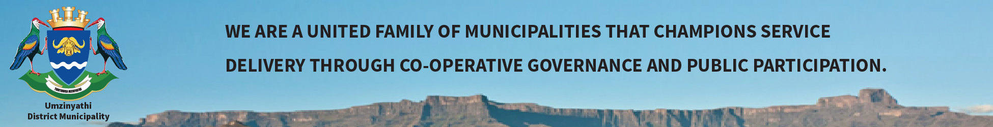 Umzinyathi District Municipality's banner