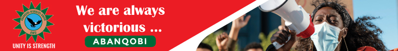 Abanqobi Workers Union's banner