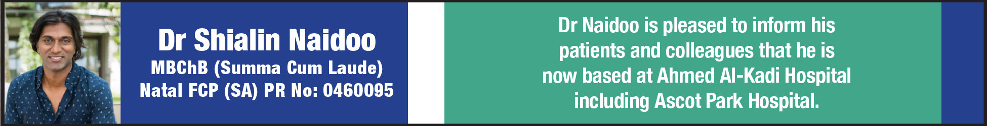 Dr Shialin Naidoo Specialist Physician's banner