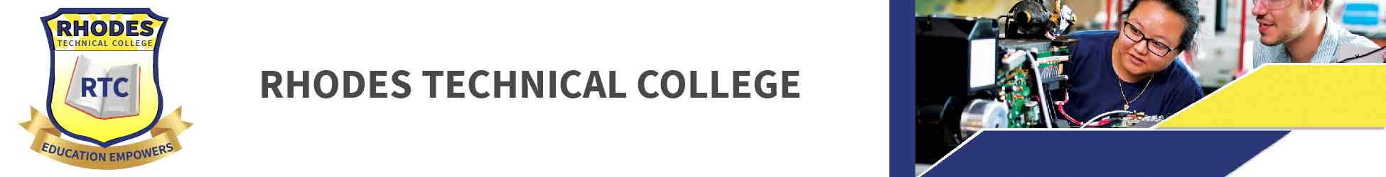 Rhodes Technical College's banner