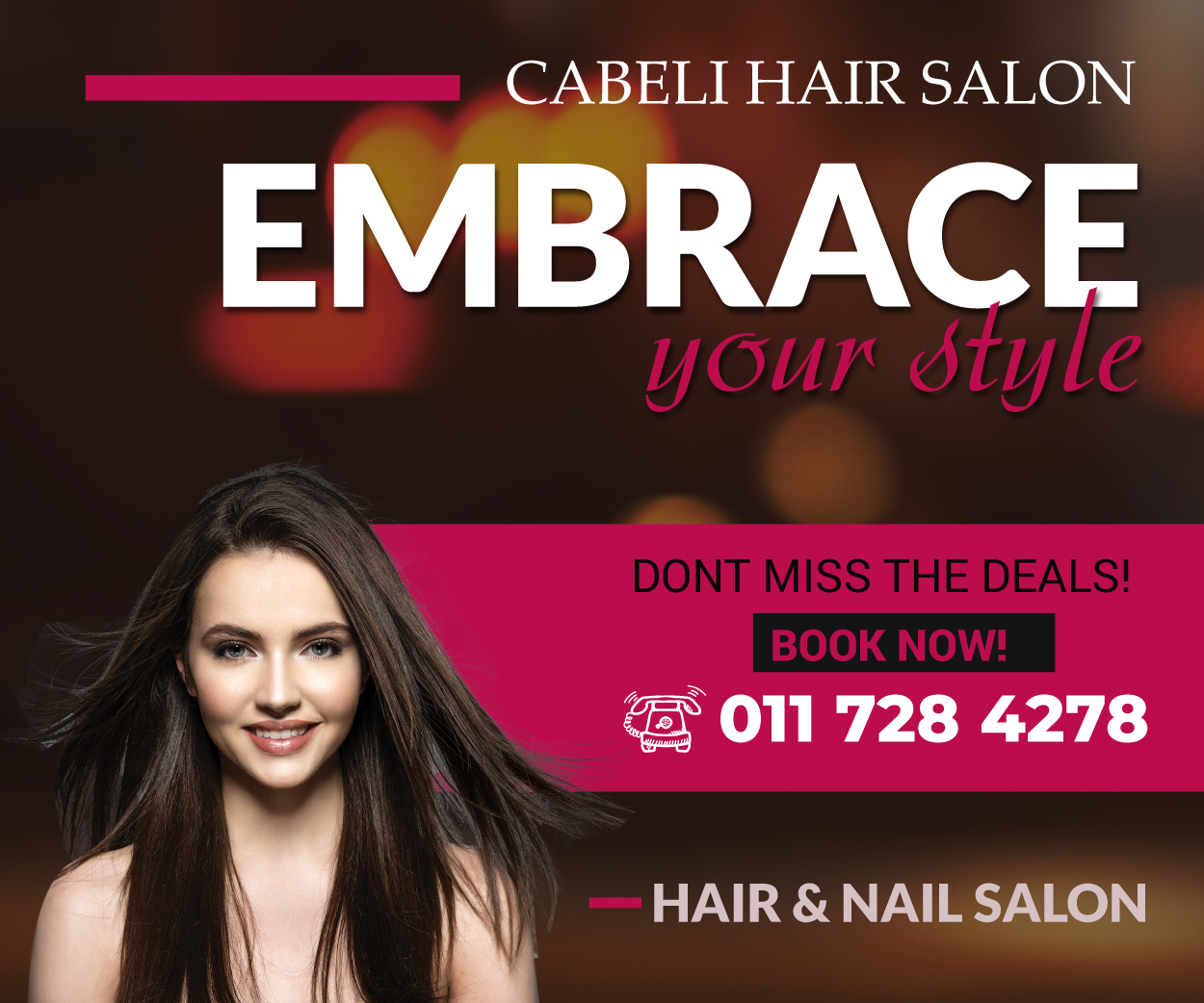 Cabeli Hair Salon classified banner