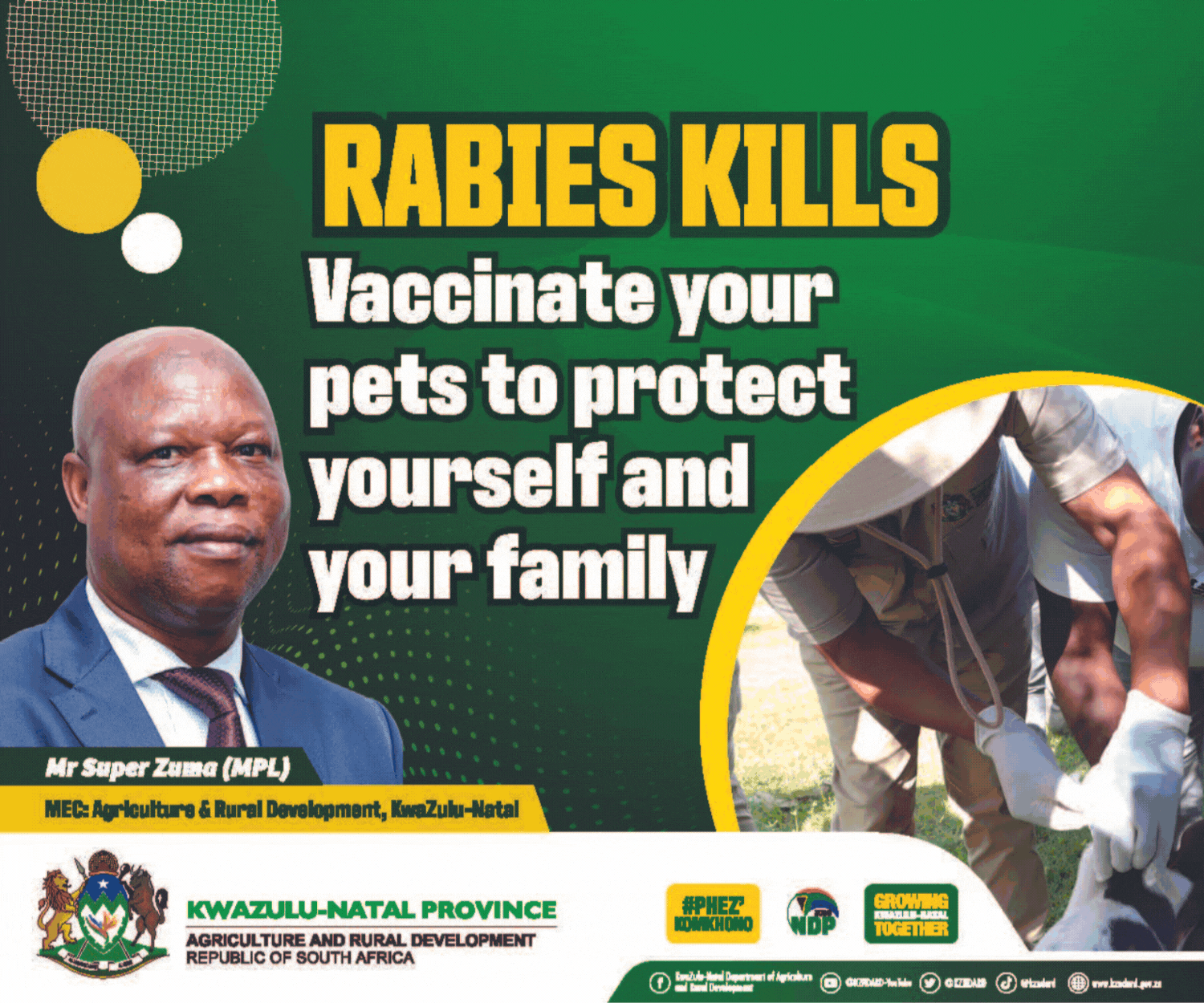 Department of Agriculture and Rural Development - KZN. classified banner
