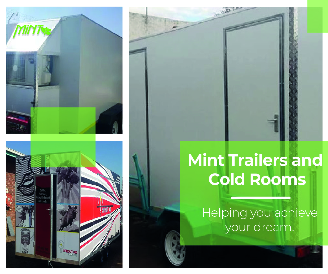 Mint Trailers and Cold Rooms classified banner