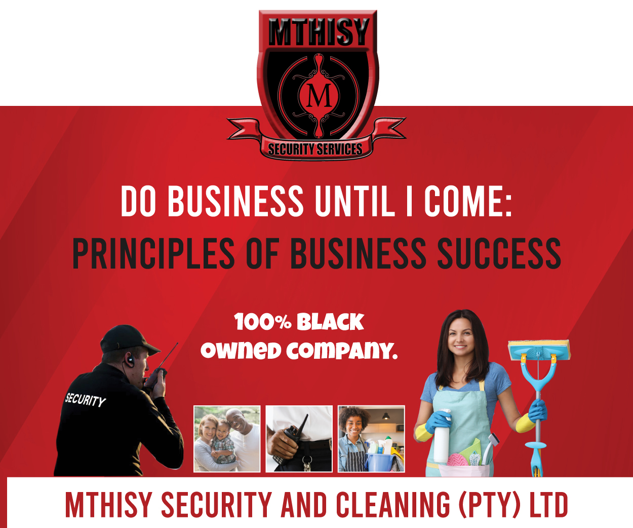 Mthisy Security and Cleaning classified banner