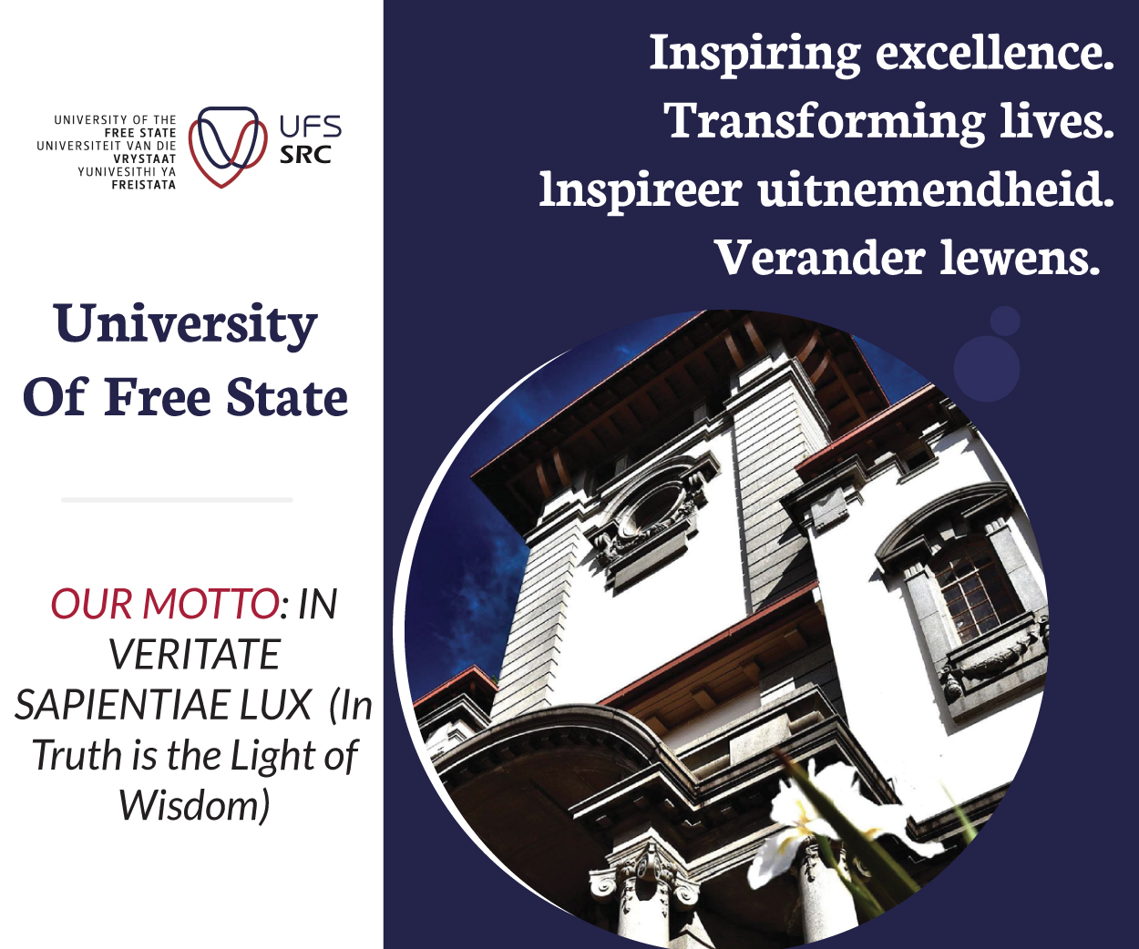 University of the Free State  - SA classified banner