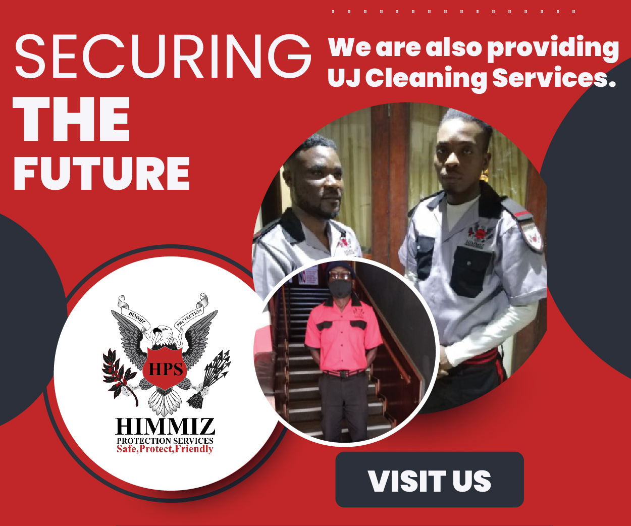 Himmiz Protection Services (Pty) Ltd and UJ cleaning services classified banner