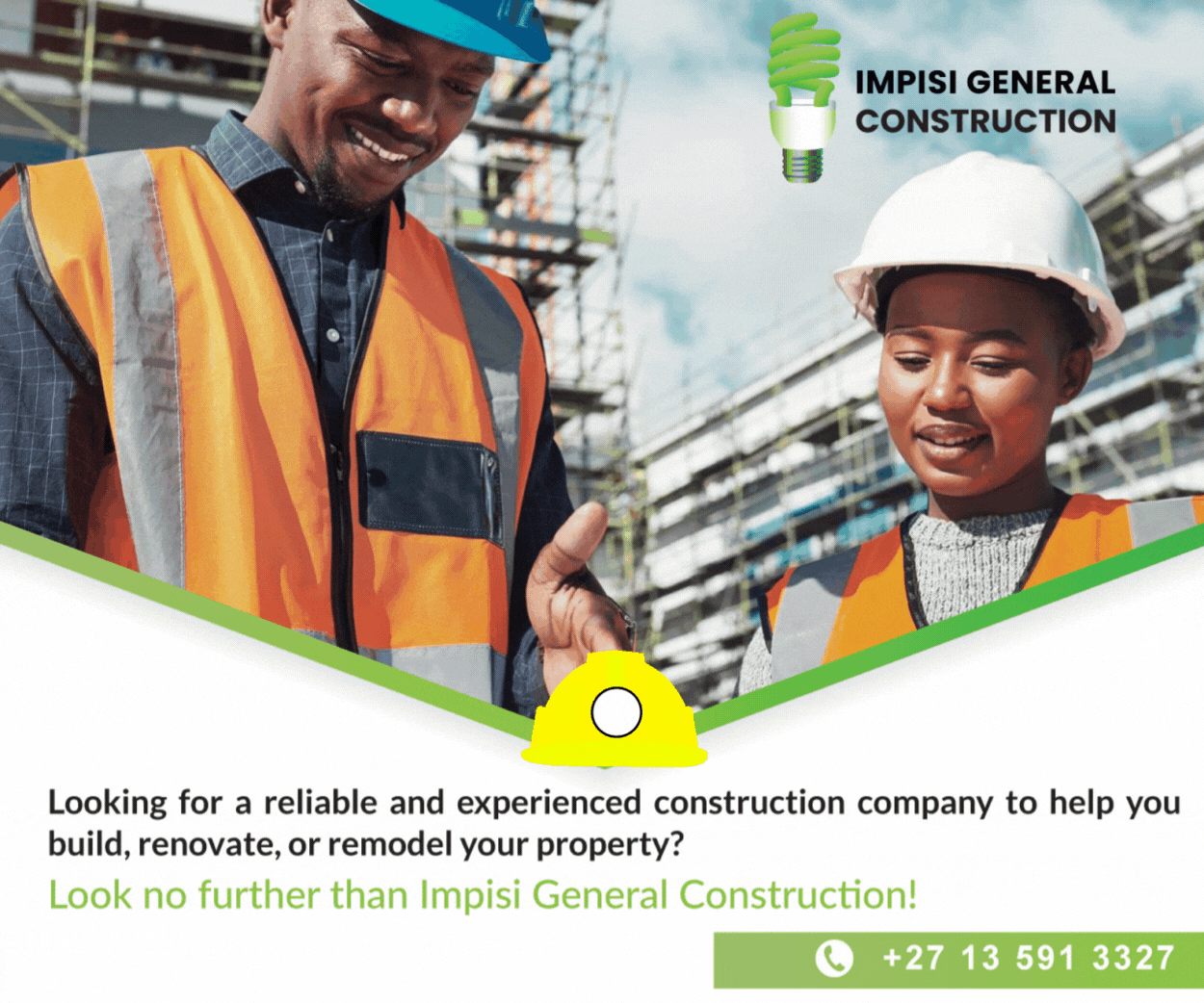 Impisi General Construction classified banner