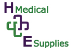 H.E Medical Supplies. Logo