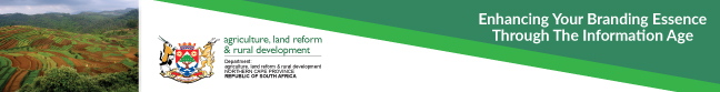 Department of Agriculture, Land Reform and Rural Development  banner