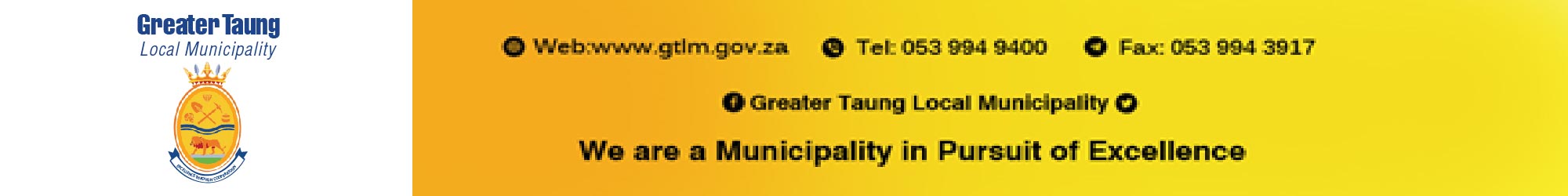 Greater Taung Local Municipality banner