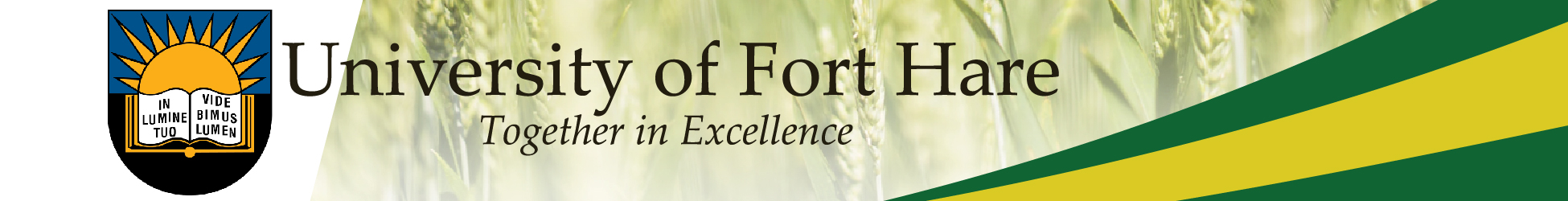 University Of Fort Hare Faculty Of Science And Agriculture banner