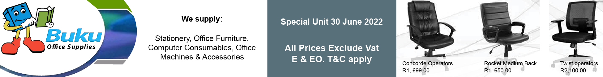Buku Office Supplies banner