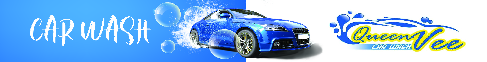 Queen Vee Car Wash banner
