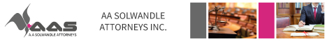 A A Solwandle Attorneys Inc. banner